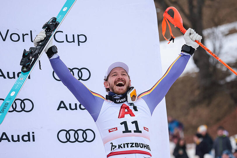 Platz drei im Slalom: Ski-L&ouml;we Linus Stra&szlig;er hat sich in Kitzb&uuml;hel eindrucksvoll zur&uuml;ckgemeldet.