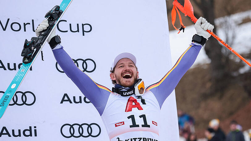 Platz drei im Slalom: Ski-L&ouml;we Linus Stra&szlig;er hat sich in Kitzb&uuml;hel eindrucksvoll zur&uuml;ckgemeldet.