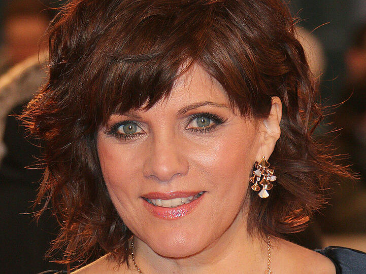 50. Goldene Kamera: Birgit Schrowange im Februar 2015 auf dem roten Teppich in Hamburg