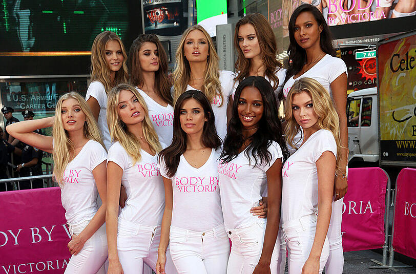 Die neuen "Victoria's Secret"-Models bei ihrer Präsentation in New York