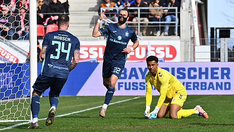 Sigurd Haugen trifft zum 1:0 f&uuml;r 1860.