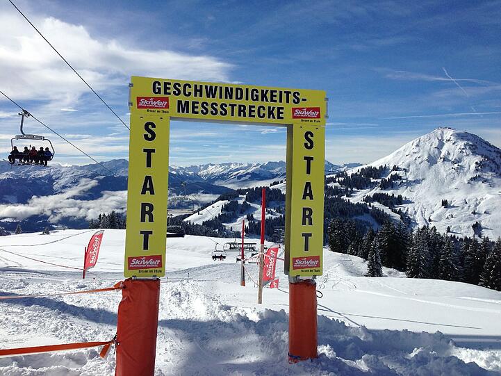 Wer bremst, verliert: Die Geschwindigkeits&ndash;Teststrecke am Wilden Kaiser.