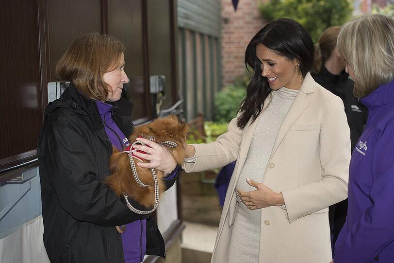 Hochschwanger und echt chic: Eleganter (knapper) Auftritt von Herzogin Meghan