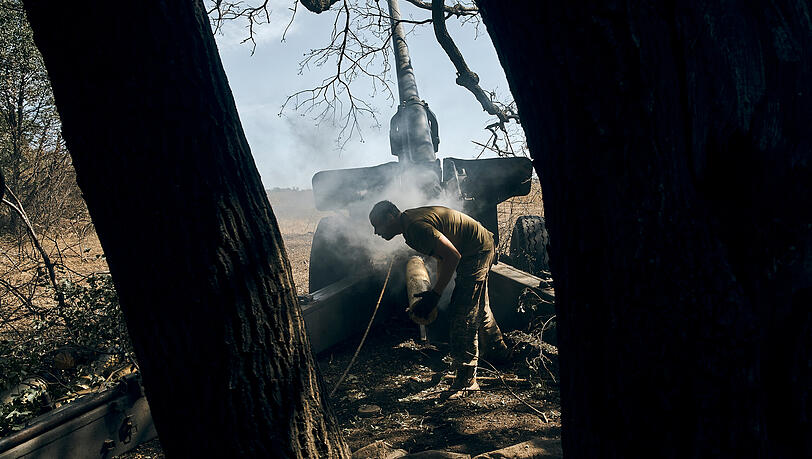 Donezk: Ein ukrainischer Soldat an der Front.