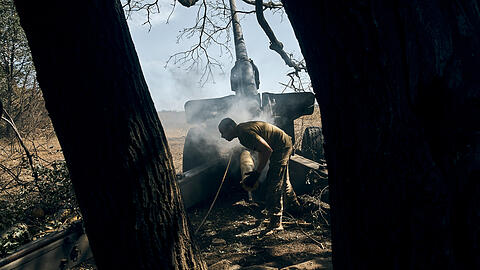 Donezk: Ein ukrainischer Soldat an der Front.
