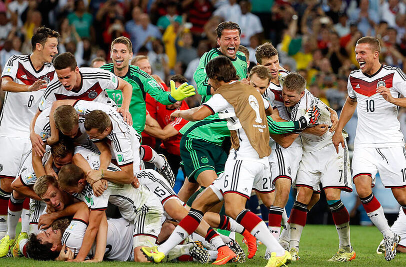 Grenzenloser Jubel nach dem Schlusspfiff in Maracana.