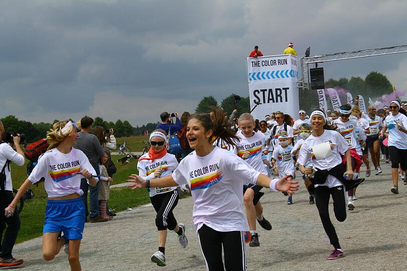 Bunter geht's nicht: Der Color Run in Riem. Die Bilder.