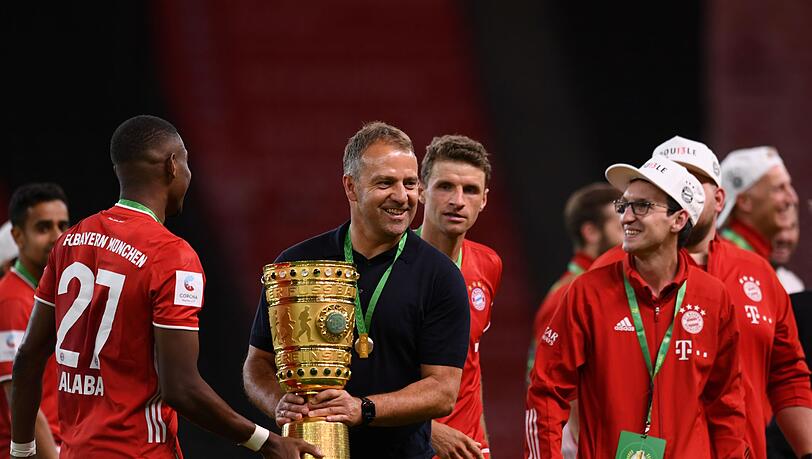 Beim letzten Pokalsieg des FC Bayern im Jahr 2020 war Hansi Flick noch der Trainer. Im Finale besiegten die M&uuml;nchner den aktuellen Halbfinalgegner Bayer Leverkusen. (Archivbild)