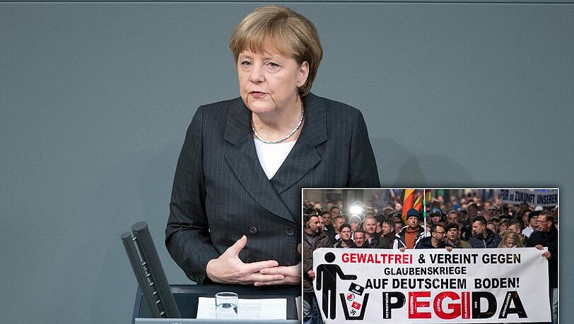 Angela Merkel will eine Beschädigung des Grundrechts auf Versammlungsfreiheit wegen Terrordrohungen nicht hinnehmen Angela Merkel will eine Beschädigung des Grundrechts auf Versammlungsfreiheit wegen Terrordrohungen nicht hinnehmen