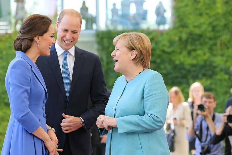 Die britischen Royals bei der Ankunft in Berlin