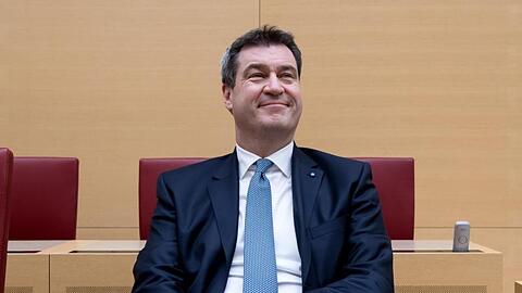 Markus Söder (CSU), Ministerpräsident von Bayern, nimmt an einer Sondersitzung des bayerischen Landtags teil. Foto: Sven Hoppe/Archiv