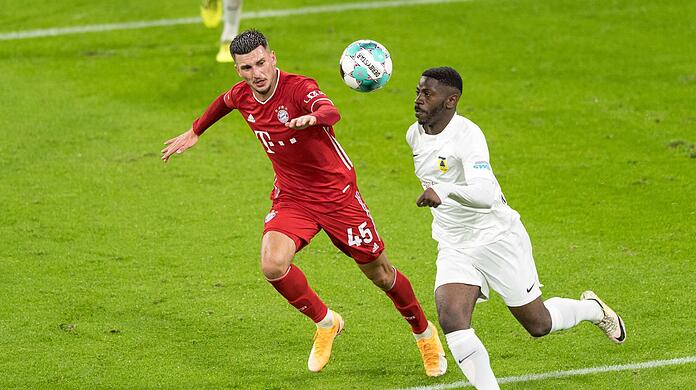 Darf gegen den 1. FC Düren ran: Bayern-Youngster Leon Dajaku (l.).