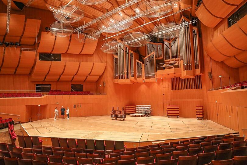 Auch für die Nutzung der Philharmonie gibt es viele Anfragen. Bis zum Herbst werden hier aber vorerst keine Großproduktionen gezeigt.