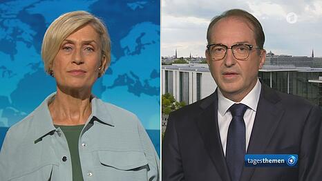 Bundesinnenminister Alexander Dobrindt stellte sich in den ARD-"Tagesthemen" den Fragen von Susanne Stichler.