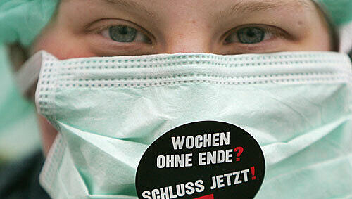 Krankenhaus-Mitarbeiter im Ausstand Krankenhaus-Mitarbeiter im Ausstand