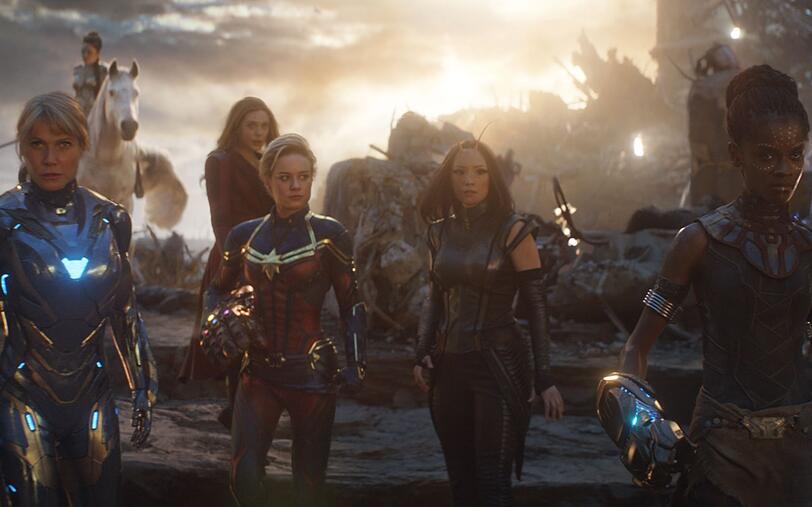 In "Avengers: Endgame" muss die Superheldenresttruppe (von links: Gwyneth Paltrow, Tessa Thompson, Elizabeth Olsen, Brie Larso, Pom Klementieff und Letitia Wright) aufs Ganze gehen, um den Genozid von Oberschurke Thanos rückgängig zu machen. In "Avengers: Endgame" muss die Superheldenresttruppe (von links: Gwyneth Paltrow, Tessa Thompson, Elizabeth Olsen, Brie Larso, Pom Klementieff und Letitia Wright) aufs Ganze gehen, um den Genozid von Oberschurke Thanos rückgängig zu machen.