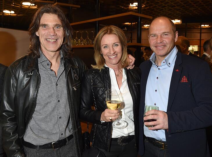 Die ehemaligen Skirennläufer Frank Wörndl, Michaela Gerg und Marc Girardelli