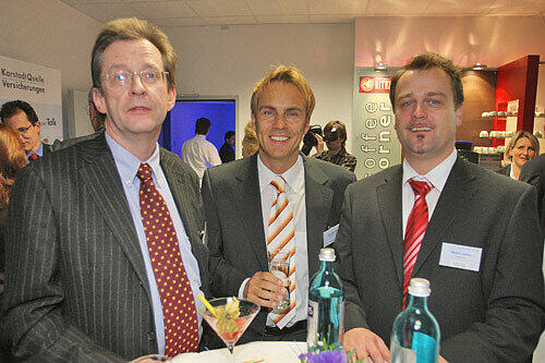 Medienpartner (v.li.): Philip von Martius (Studio Gong GmbH), Alexander Koller (Funkhaus) und Werner Jerono (Franken TV).