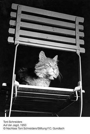 Foto von Toni Schneiders in der Ausstellung.