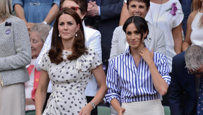 Die britischen Herzoginnen Kate (l) und Meghan wollen gemeinsam das Wimbledon-Finale der Damen anschauen. Die britischen Herzoginnen Kate (l) und Meghan wollen gemeinsam das Wimbledon-Finale der Damen anschauen.
