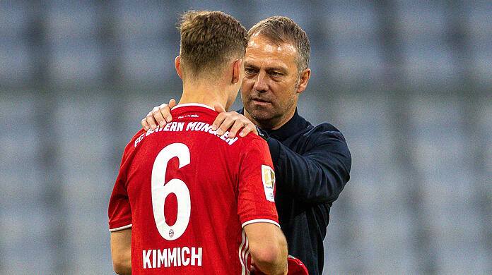 Joshua Kimmich war einer von Hansi Flicks wichtigsten Spielern beim FC Bayern. Kommt es beim FC Barcelona zum Wiedersehen?