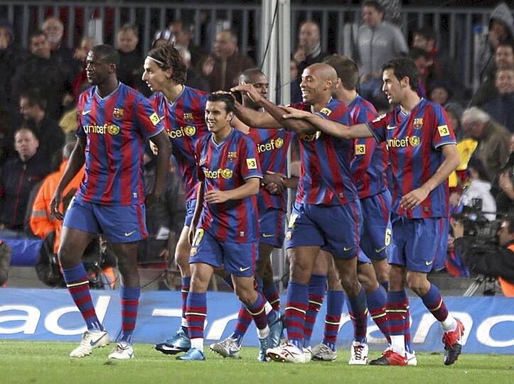 Die Ballkünstler aus Katalonien um Messi, Henry und Ibrahimovic: Der FC Barcelona gewann 2009 die Champions League.