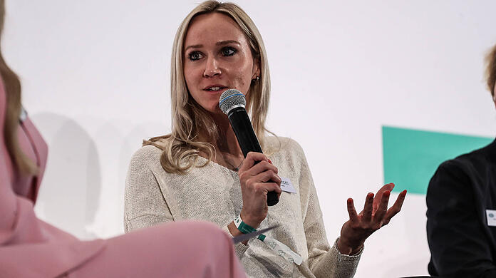 Turid Knaak im Mai 2023 auf einer Veranstaltung des DFB.