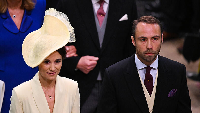 Prinzessin Kates Schwester Pippa Matthews und Kates Bruder James Middleton. Prinzessin Kates Schwester Pippa Matthews und Kates Bruder James Middleton.
