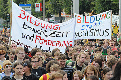 Sie fordern Bildung für alle: Die Studenten