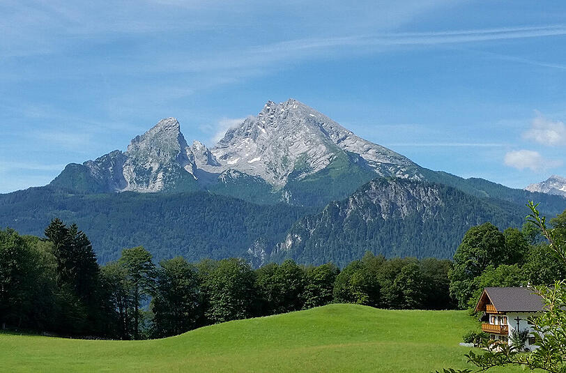 Der Watzmann bei herrlichem Sommerwetter.