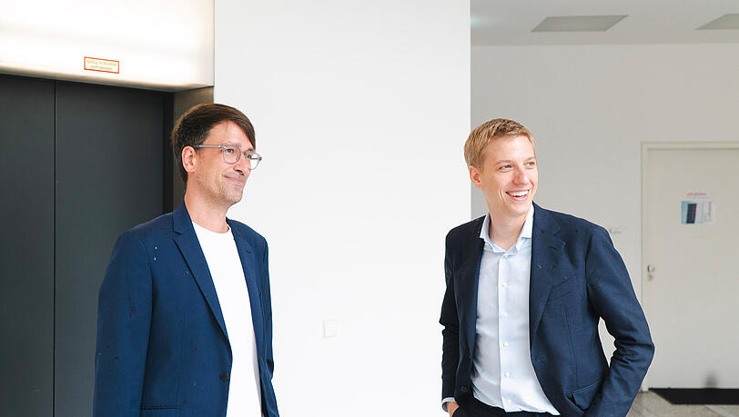 Münchens OB Dominik Krause und AZ-Lokalleiter Felix Müller. Münchens OB Dominik Krause und AZ-Lokalleiter Felix Müller.