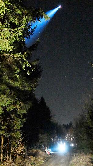 Auch mit einem Helikopter war die Polizei im Einsatz.