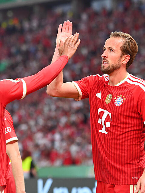 &Uuml;berragendes Offensivduo beim FC Bayern: Michael Olise (l.) und Harry Kane.