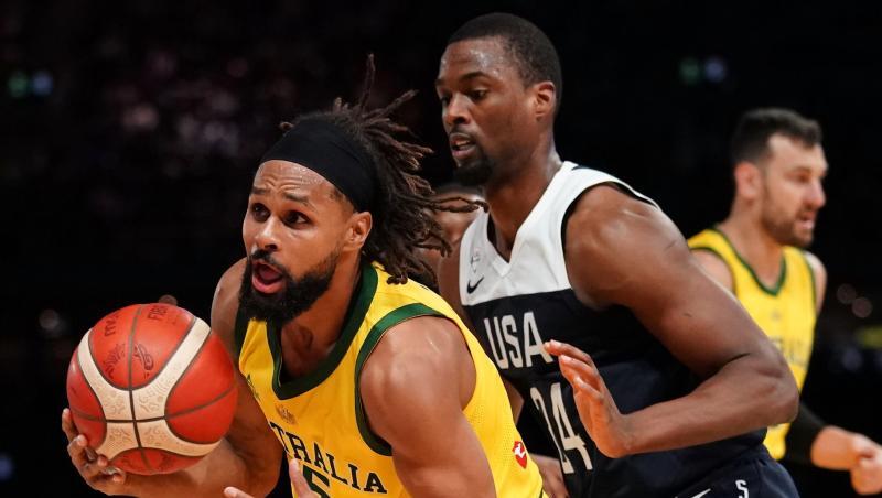 Der Australier Patty Mills (l) zeigte gegen das US-Team eine starke Leistung. Der Australier Patty Mills (l) zeigte gegen das US-Team eine starke Leistung.
