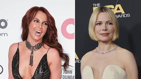 Michelle Williams (r.) liest die Hörbuchfassung von Britney Spears' Memoiren.