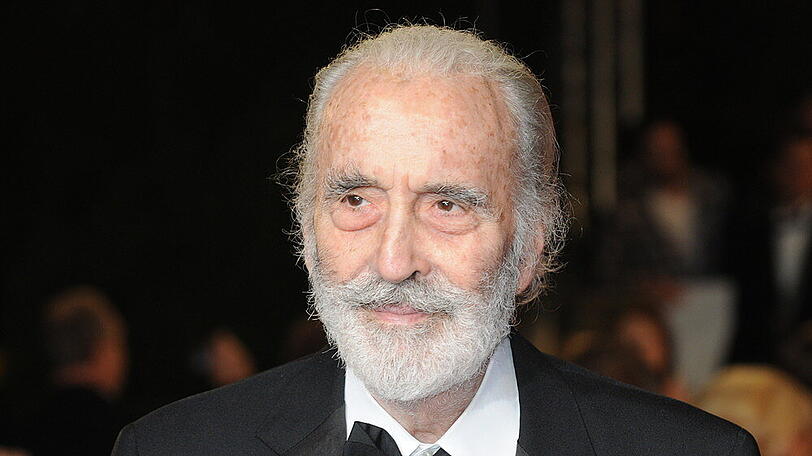 Sir Christopher Lee im Jahr 2012 bei der Premiere von "James Bond: Skyfall"