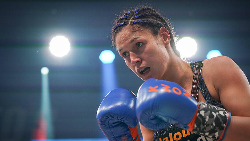 Kickboxerin Marie Lang in ihrem Element. (Archivbild)