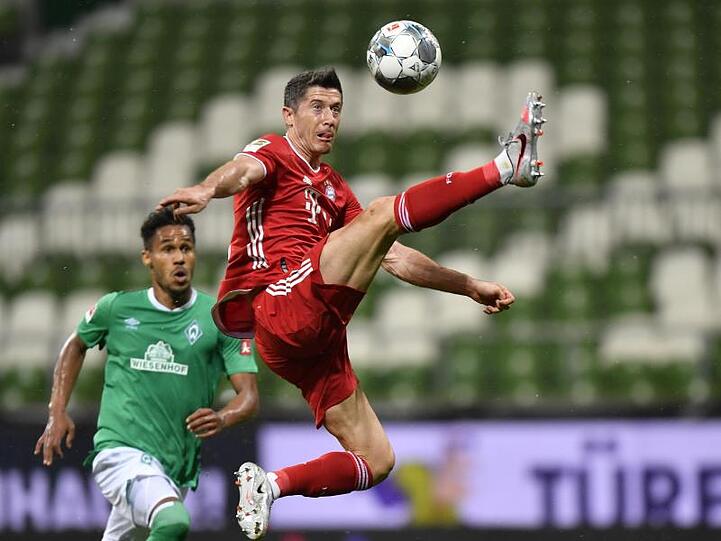 Münchens Robert Lewandowski in Aktion. Foto: Martin Meissner/AP POOL/dpa