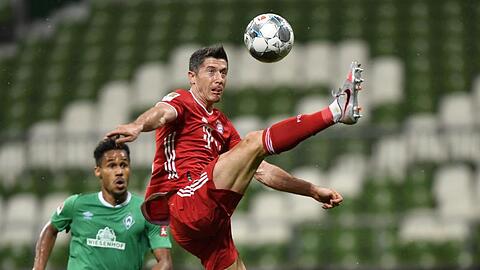 Münchens Robert Lewandowski in Aktion. Foto: Martin Meissner/AP POOL/dpa