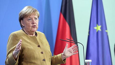 Bundeskanzlerin Angela Merkel (CDU) informiert im Bundeskanzleramt über den virtuellen G20-Sondergipfel zur Krise in Afghanistan.