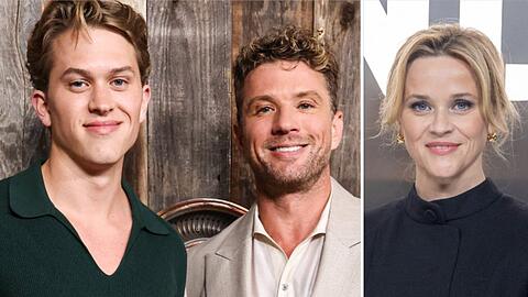 Deacon Phillippe (l.) mit seinen ber&uuml;hmten Eltern, Reese Witherspoon und Ryan Phillippe.