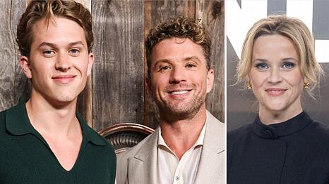 Deacon Phillippe (l.) mit seinen ber&uuml;hmten Eltern, Reese Witherspoon und Ryan Phillippe.