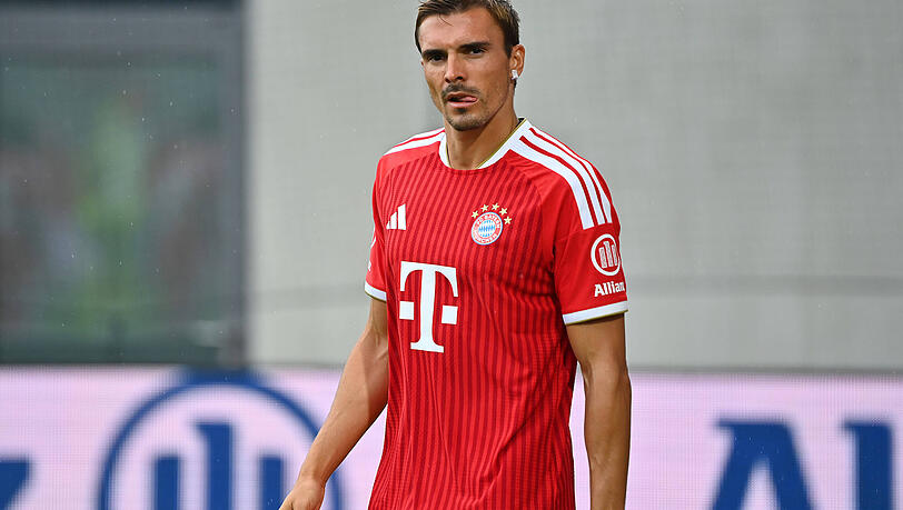 Letzter Auftritt im Bayern-Dress: Jo&atilde;o Palhinha beim Team Day am vergangenen Montag.