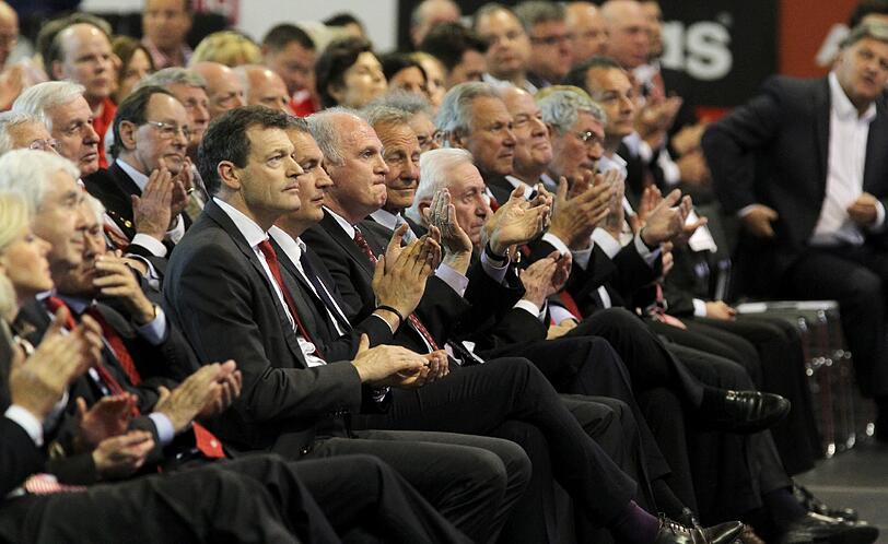 Uli Hoeneß am Freitagabend im Audi Dome.