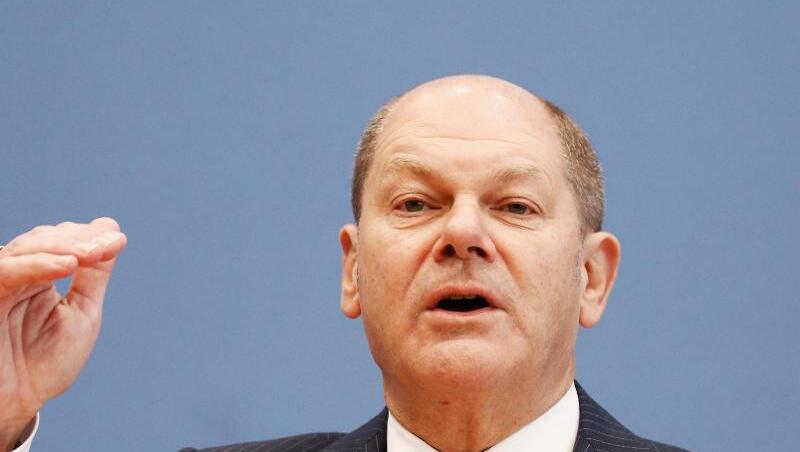 Bundesfinanzminister Olaf Scholz (SPD) bei einer Pressekonferenz. Bundesfinanzminister Olaf Scholz (SPD) bei einer Pressekonferenz.
