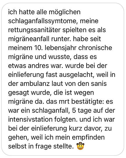 Einer der vielen Erfahrungsberichte, die Madeleine Alizadeh über Instagram erreicht hat.