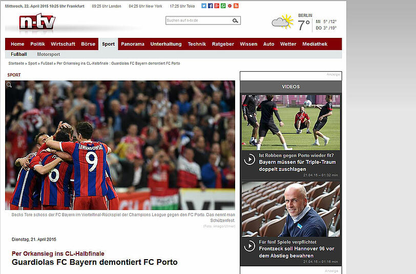 "Prorto demontiert", schreibt ntv.de
