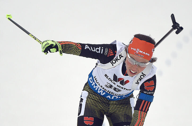 Die nächste Medaille im Sack: Laura Dahlmeier.