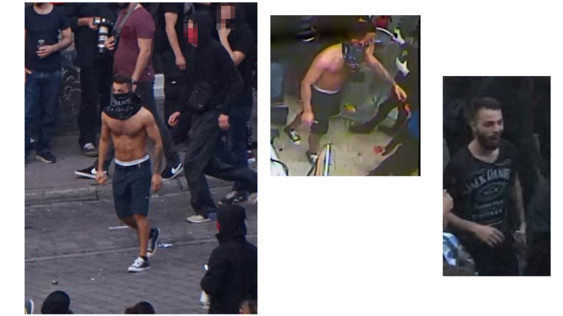 Bilder aus Überwachungskameras: Diese Personen nutzen das Chaos im Schanzenviertel um Geschäfte zu plündern.