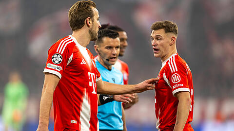 Anführer des FC Bayern: Joshua Kimmich (r.) und Harry Kane. Anführer des FC Bayern: Joshua Kimmich (r.) und Harry Kane.
